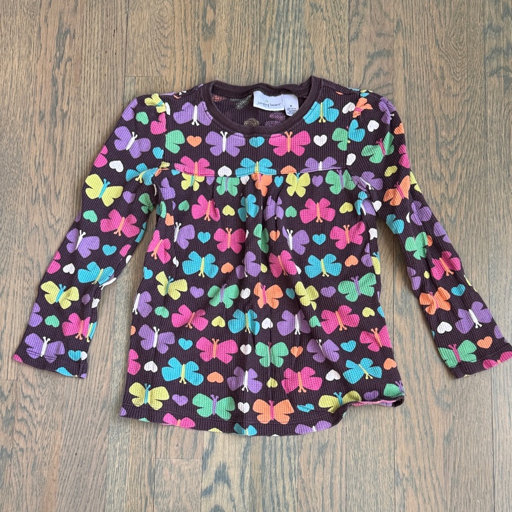 Jumping Beans Multicolor Butterfly Long Sleeve Tee
